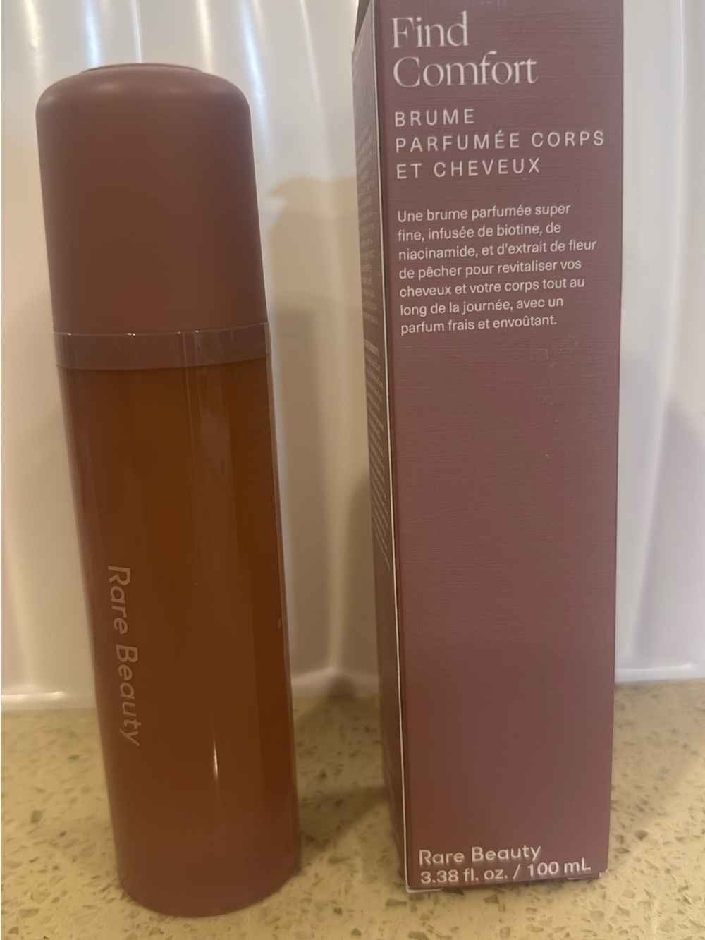 Rare Beauty Find Comfort Mist in Mauve Brown